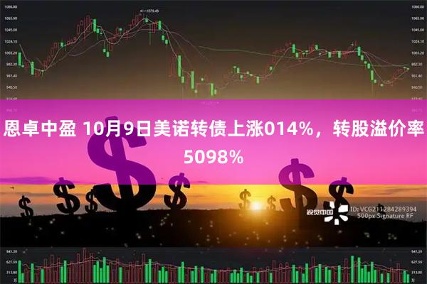 恩卓中盈 10月9日美诺转债上涨014%，转股溢价率5098%